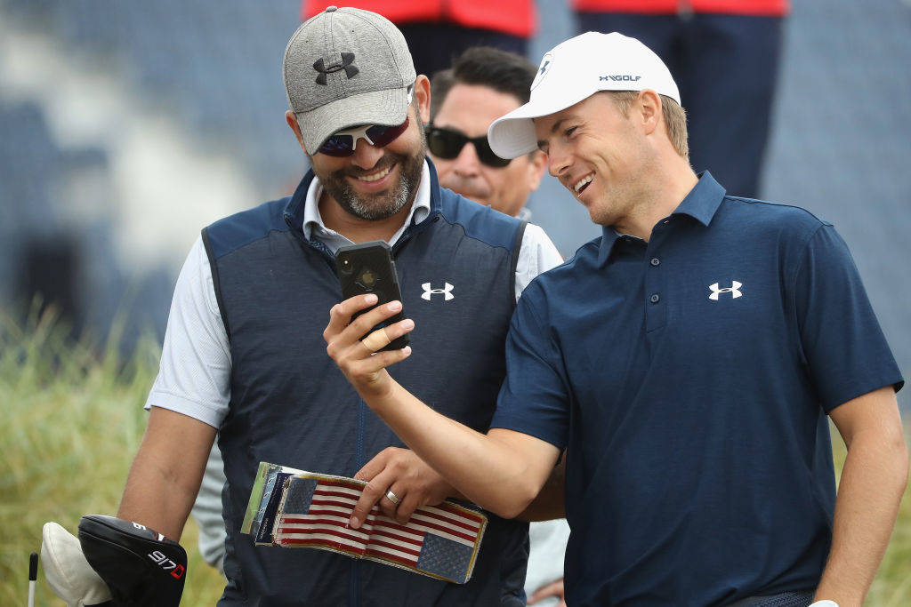 Jordan Spieth and Michael Greller